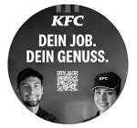 Logo KFC Austria, partnera za zapošljavanje u sektoru ugostiteljstva.